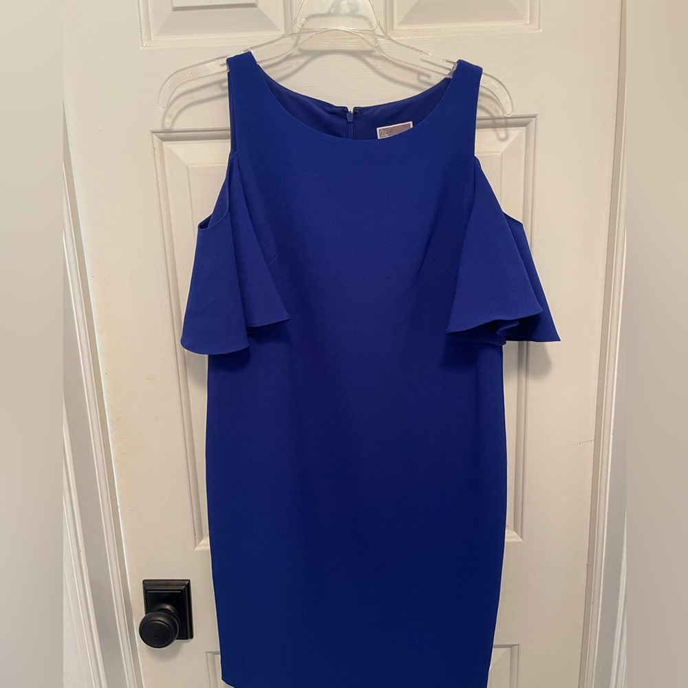 Gorgeous royal blue shoulder cutout cocktail dress- size 4